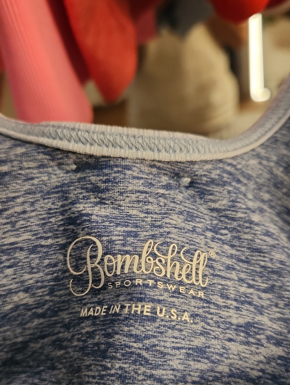 Bombshell Sportswear Blue Henley Bra XS - Picture 3 of 6